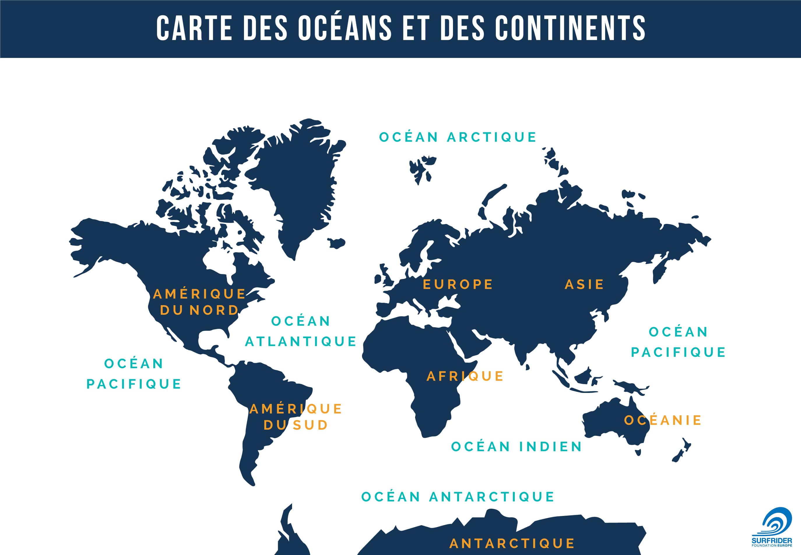 carte des oceans classique