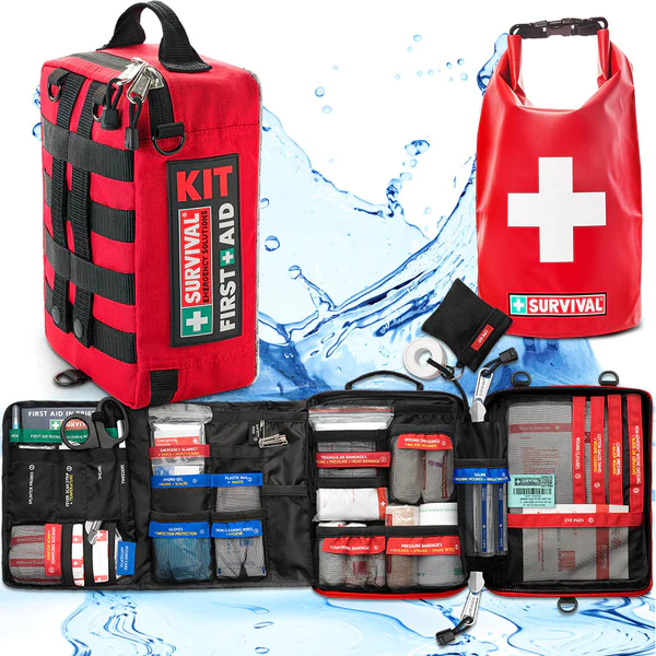 Trousse De Secours Portable Rouge étanche - Organisateur Spacieux Pour Maison, Voyage, Voiture